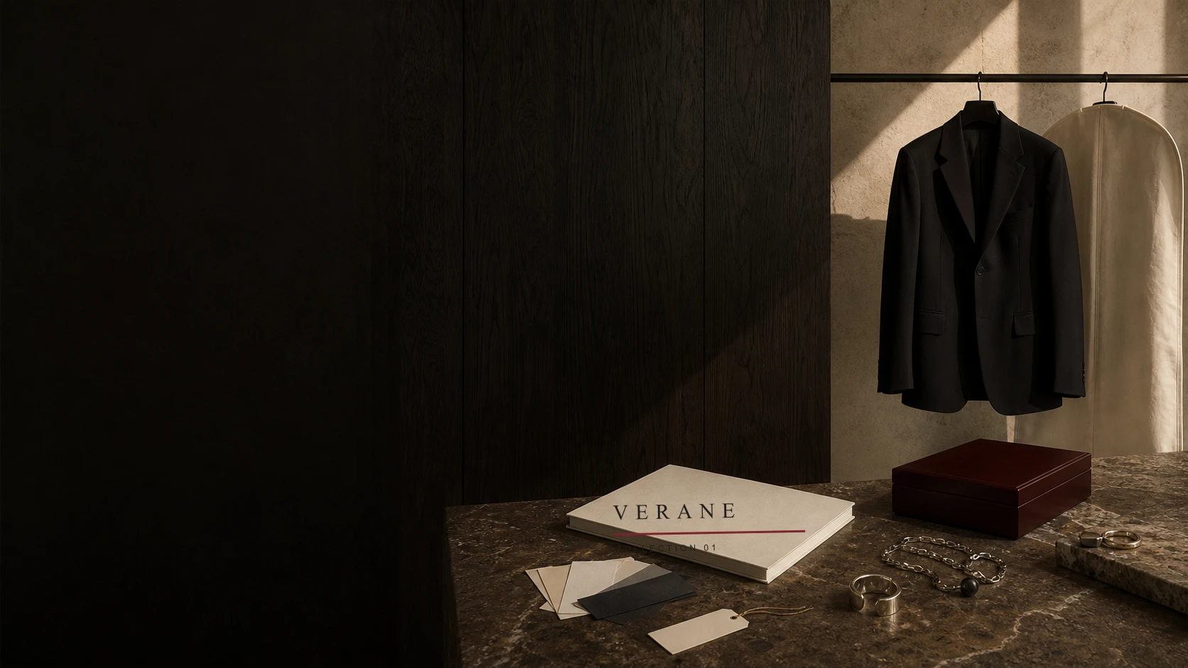 Жакет, украшения и брендбук VERANE в ателье